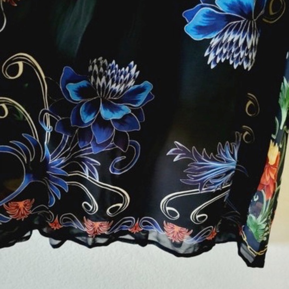 $260 Farm Rio Mixed Arabesque Scarves Long Sleeve Mini Dress - Picture 7 of 12